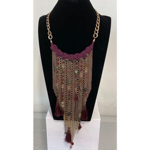 Long multi chain Chico’s statement necklace